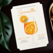 Minimalistisches Aperol Spritz Brautparty Einladung