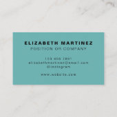 Minimalistisches Aqua Modernes, Berufliches und in Visitenkarte (Rückseite)