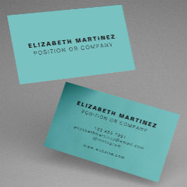 Minimalistisches Aqua Modernes, Berufliches und in Visitenkarte