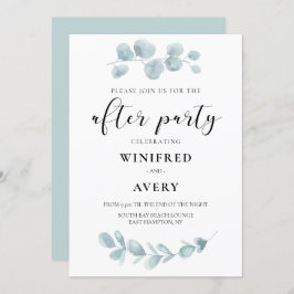 Minimalistisches Aquarell nach dem Party Einladung