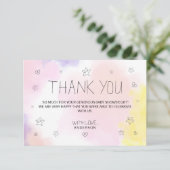 Minimalistisches Aquarell Pink Danke Babydusche (Stehend Vorderseite)