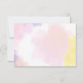 Minimalistisches Aquarell Pink Danke Babydusche (Rückseite)