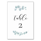 Minimalistisches Aquarell Tischnummer (Rückseite)