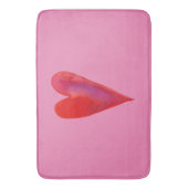 Minimalistisches Aquarellherz Badematte (Vorderseite Vertikal)