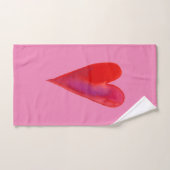 Minimalistisches Aquarellherz Badhandtuch Set (Handtuch)