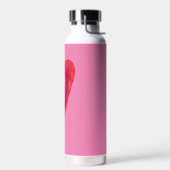 Minimalistisches Aquarellherz Trinkflasche (Links)