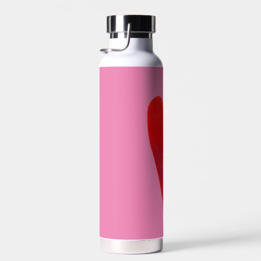 Minimalistisches Aquarellherz Trinkflasche (Rechts)