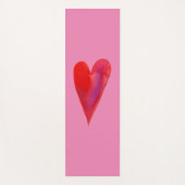 Minimalistisches Aquarellherz Yogamatte (Vorderseite)