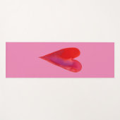 Minimalistisches Aquarellherz Yogamatte (Vorderseite (Horizontal))