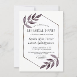 Minimalistisches Aquarelltinte Folio Probe Abendes Einladung