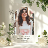 Minimalistisches Arch Brautparty Foto Willkommen Acrylschild