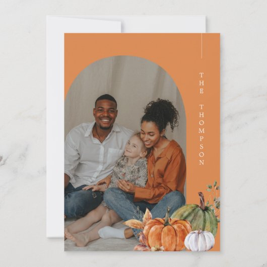 Minimalistisches Arch-Foto dank Dinner Einladung (Rückseite)