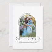 Minimalistisches Arch-Foto-Geschenkgutschein (Vorderseite)