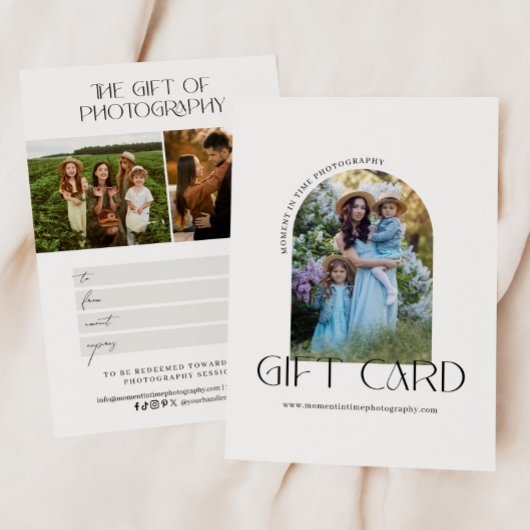 Minimalistisches Arch-Foto-Geschenkgutschein