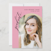 Minimalistisches Arch-Foto-Graduierungsparty in Ho Einladung (Vorderseite)