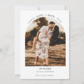 Minimalistisches Arch Foto Moderne Hochzeit Save The Date (Vorderseite)