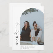 Minimalistisches Arch-Foto wird mein...card Einladung (Vorne/Hinten)