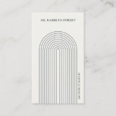 Minimalistisches Architektur-Tor mit QR-Code Visitenkarte (Vorderseite)