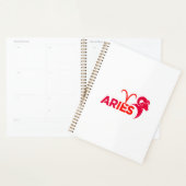 Minimalistisches Aries-Sternzeichen rotes Grafik-A Planer (Anzeige)