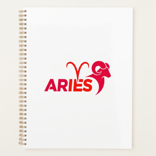 Minimalistisches Aries-Sternzeichen rotes Grafik-A Planer (Vorderseite)