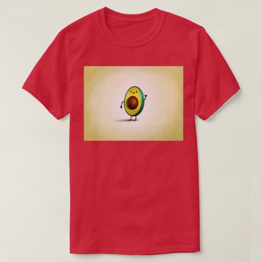Minimalistisches Avocadodesign T-Shirt (Design vorne)