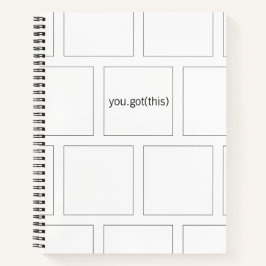 Minimalistisches B&W-Ermutigungs-Notebook Notizblock