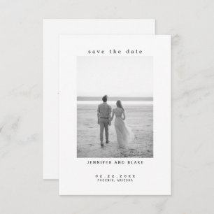 Minimalistisches B/W-Foto Hochzeit Sichern Sie das