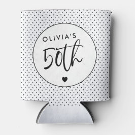 Minimalistisches B&W Geometric 50. Geburtstagsskri Dosenkühler