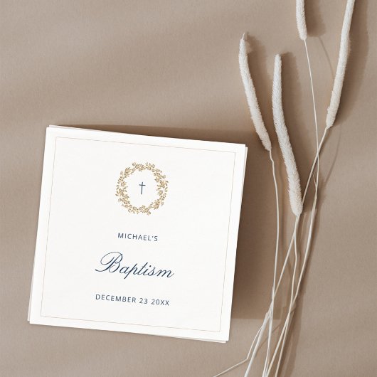 Minimalistisches Baby-Baby-Taufen Christening Serviette