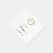 Minimalistisches Baby-Baby-Taufen Christening Serviette (Ecke)