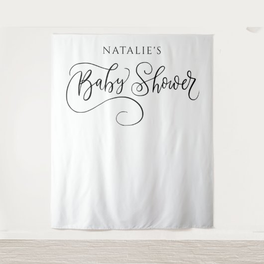 Minimalistisches Baby Duschbad Foto Prop Hintergru Wandteppich (Vorderseite)