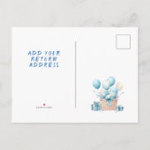 Minimalistisches Baby-Dusche Foto Einladungspostkarte (Rückseite)