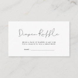 Minimalistisches Baby Dusche-Windel-Gewinnschein Begleitkarte