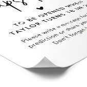 Minimalistisches Baby Duschzeit Kapselunterschrift Poster (Ecke)