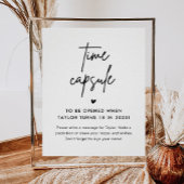 Minimalistisches Baby Duschzeit Kapselunterschrift Poster