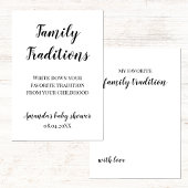 Minimalistisches Baby Duwer Family Tradition Spiel Karte