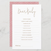 Minimalistisches Baby Duwer Game Sehr geehrte Kind (Vorne/Hinten)