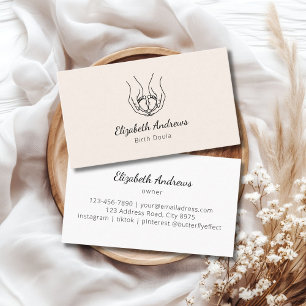 Minimalistisches Baby-Handlogo - Birth Doula, Heba Visitenkarte