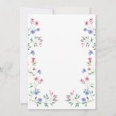 Minimalistisches Baby in Bloom Wildblume Kinderdus Dankeskarte (Rückseite)