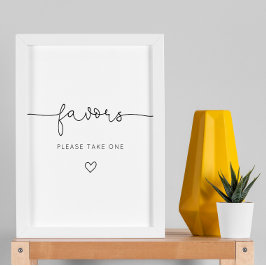 Minimalistisches Baby Shower Lieblings-Poster Poster
