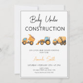 Minimalistisches Baby unter Baukinderdusche Einladung (Vorderseite)