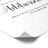 Minimalistisches Babyduschenschild Poster (Ecke)