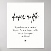 Minimalistisches Babyduschensignatur Poster (Vorne)