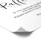 Minimalistisches Babyduschensignatur Poster (Ecke)