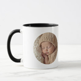 Minimalistisches Babyfoto mit Text | Individuelles Tasse