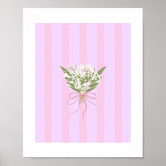 "Minimalistisches Baby's Breath Bouquet Poster' Poster