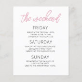 Minimalistisches Bachelorette-Wochenende-Party Flyer (Hinten)