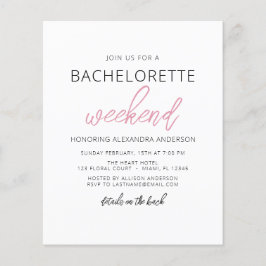 Minimalistisches Bachelorette-Wochenende-Party Flyer