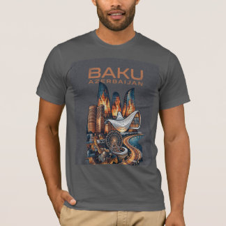 Minimalistisches Baku Cyber-Terminal Urban Streetw T-Shirt