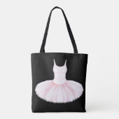 Minimalistisches Ballett Tutu Rosa und Schwarz Tasche (Rückseite)